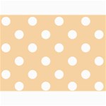 Polka Dots - White on Sunset Orange 5  x 7  Photo Cards