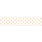 Polka Dots - Sunset Orange on White Flano Scarf (Small)