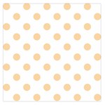 Polka Dots - Sunset Orange on White Large Satin Scarf (Square)