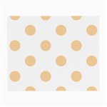 Polka Dots - Sunset Orange on White Small Glasses Cloth (2 Sides)