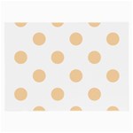 Polka Dots - Sunset Orange on White Large Glasses Cloth