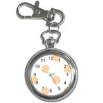 Polka Dots - Sunset Orange on White Key Chain Watch
