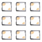 Polka Dots - Sunset Orange on White Mega Link Italian Charm (9 pack)