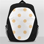 Polka Dots - Sunset Orange on White Backpack Bag