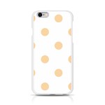 Polka Dots - Sunset Orange on White Apple iPhone 6/6S Silicone Case (Transparent)