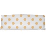 Polka Dots - Sunset Orange on White Body Pillow Case (Dakimakura) (One Side)