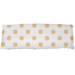 Polka Dots - Sunset Orange on White Body Pillow Case Dakimakura (Two Sides)