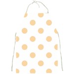 Polka Dots - Sunset Orange on White Full Print Apron