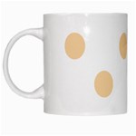 Polka Dots - Sunset Orange on White White Mug