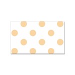 Polka Dots - Sunset Orange on White Sticker Rectangular (100 pack)