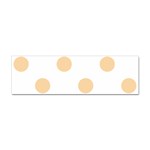 Polka Dots - Sunset Orange on White Sticker (Bumper)
