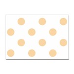 Polka Dots - Sunset Orange on White Sticker A4 (100 pack)