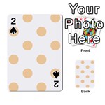 Polka Dots - Sunset Orange on White Playing Cards 54 Designs