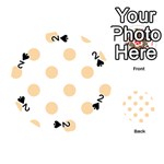 Polka Dots - Sunset Orange on White Playing Cards 54 (Round)