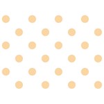 Polka Dots - Sunset Orange on White Birthday Cake 3D Greeting Card (7x5)