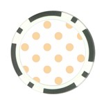 Polka Dots - Sunset Orange on White Poker Chip Card Guard (10 pack)