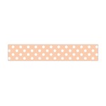 Polka Dots - White on Apricot Orange Flano Scarf (Mini)