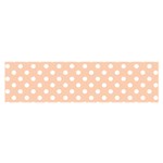 Polka Dots - White on Apricot Orange Satin Scarf (Oblong)