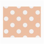 Polka Dots - White on Apricot Orange Small Glasses Cloth