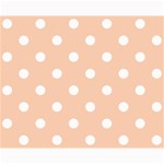 Polka Dots - White on Apricot Orange Collage 8  x 10 