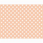 Polka Dots - White on Apricot Orange Collage 11  x 14 