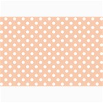 Polka Dots - White on Apricot Orange Collage 12  x 18 