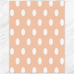 Polka Dots - White on Apricot Orange Canvas 12  x 16 