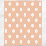 Polka Dots - White on Apricot Orange Canvas 20  x 24 