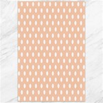 Polka Dots - White on Apricot Orange Canvas 24  x 36 