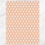 Polka Dots - White on Apricot Orange Canvas 36  x 48 