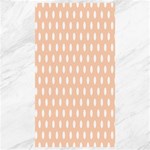 Polka Dots - White on Apricot Orange Canvas 40  x 72 