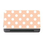 Polka Dots - White on Apricot Orange Memory Card Reader with CF