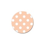 Polka Dots - White on Apricot Orange Golf Ball Marker (4 pack)