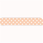 Polka Dots - White on Apricot Orange Small Bar Mat