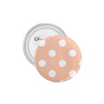 Polka Dots - White on Apricot Orange 1.75  Button