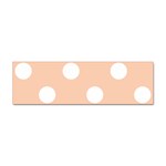 Polka Dots - White on Apricot Orange Sticker (Bumper)
