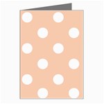 Polka Dots - White on Apricot Orange Greeting Card