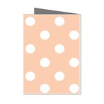 Polka Dots - White on Apricot Orange Mini Greeting Cards (Pkg of 8)