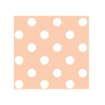 Polka Dots - White on Apricot Orange Greeting Card 5  x 7 