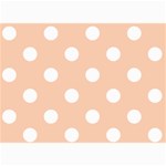 Polka Dots - White on Apricot Orange 5  x 7  Photo Cards