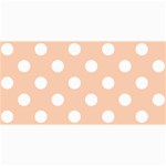Polka Dots - White on Apricot Orange 4  x 8  Photo Cards