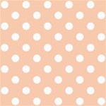Polka Dots - White on Apricot Orange ScrapBook Page 8  x 8 