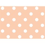 Polka Dots - White on Apricot Orange Birthday Cake 3D Greeting Card (7x5)