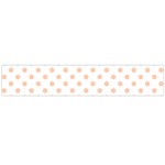 Polka Dots - Apricot Orange on White Flano Scarf (Large)