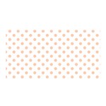 Polka Dots - Apricot Orange on White Satin Wrap
