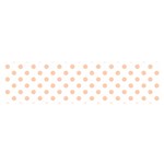 Polka Dots - Apricot Orange on White Satin Scarf (Oblong)