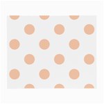 Polka Dots - Apricot Orange on White Small Glasses Cloth