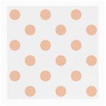 Polka Dots - Apricot Orange on White Medium Glasses Cloth
