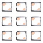 Polka Dots - Apricot Orange on White Mega Link Italian Charm (9 pack)