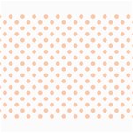 Polka Dots - Apricot Orange on White Collage 11  x 14 